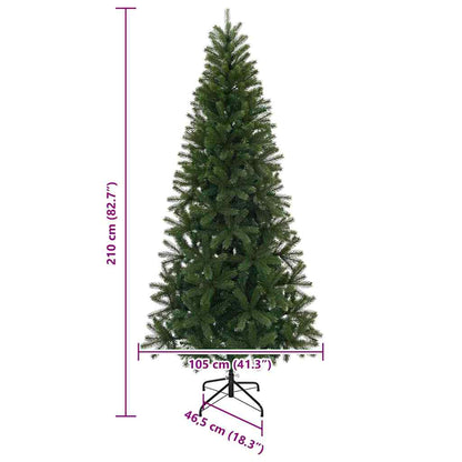 vidaXL Artificial Christmas Tree Green 210 cm PE and PVC