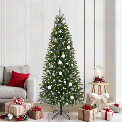 vidaXL Artificial Christmas Tree Green 210 cm PE and PVC - 51025