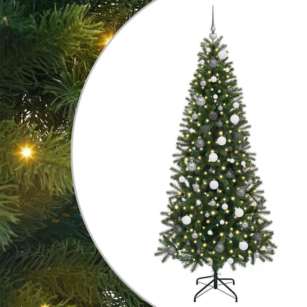 vidaXL Artificial Christmas Tree Green 210 cm PE and PVC - 51025