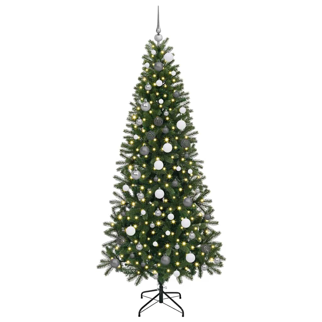 vidaXL Artificial Christmas Tree Green 210 cm PE and PVC - 51025