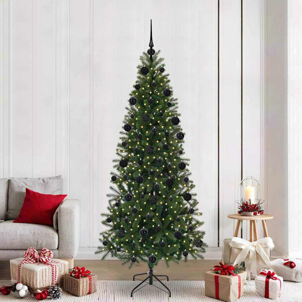 vidaXL Artificial Christmas Tree Green 210 cm PE and PVC - 51026