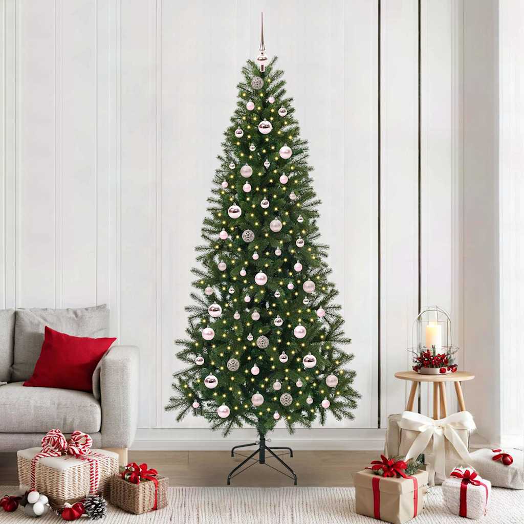 vidaXL Artificial Christmas Tree Green 210 cm PE and PVC - 51039