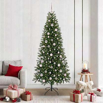 vidaXL Artificial Christmas Tree Green 210 cm PE and PVC - 51039
