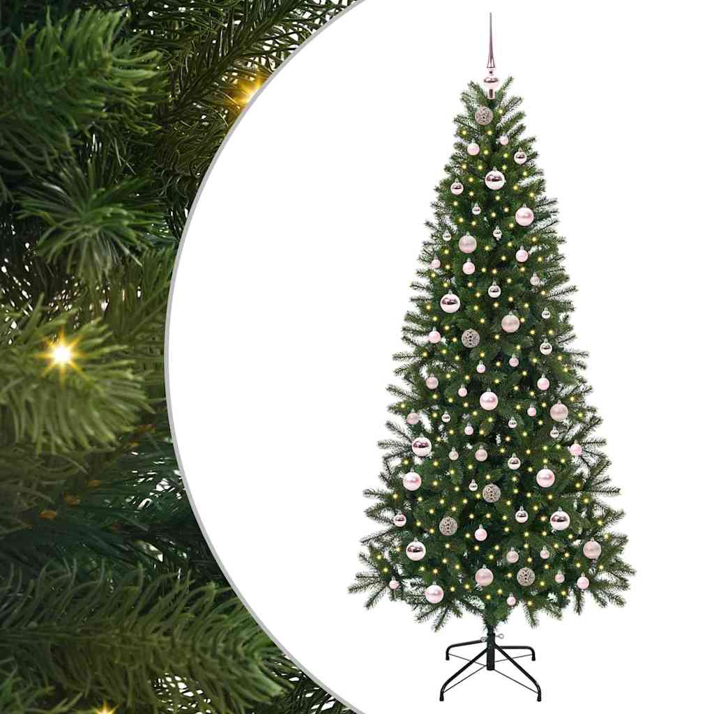 vidaXL Artificial Christmas Tree Green 210 cm PE and PVC - 51039