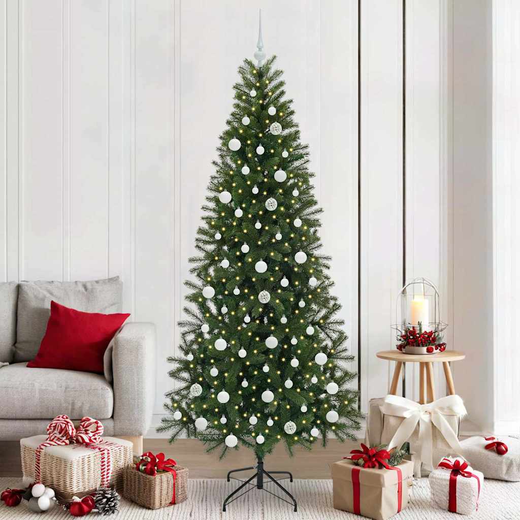 vidaXL Artificial Christmas Tree Green 210 cm PE and PVC - 51052