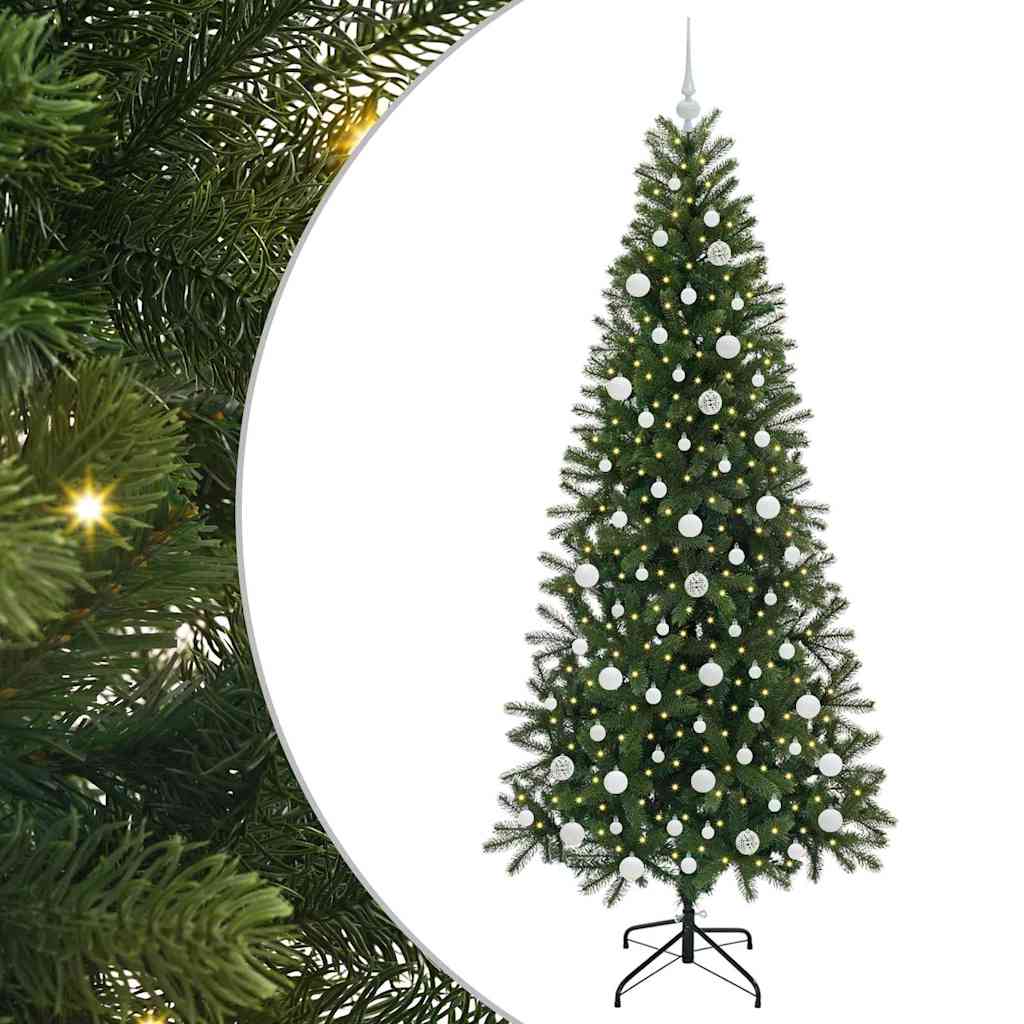 vidaXL Artificial Christmas Tree Green 210 cm PE and PVC - 51052