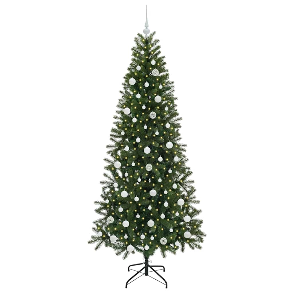 vidaXL Artificial Christmas Tree Green 210 cm PE and PVC - 51052