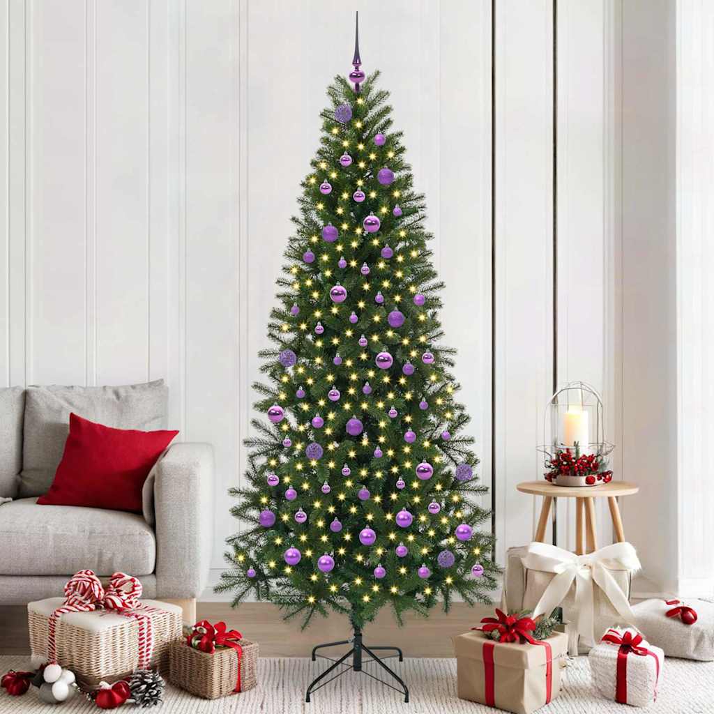 vidaXL Artificial Christmas Tree Green 210 cm PE and PVC - 51056
