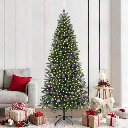 vidaXL Artificial Christmas Tree Green 210 cm PE and PVC - 51056