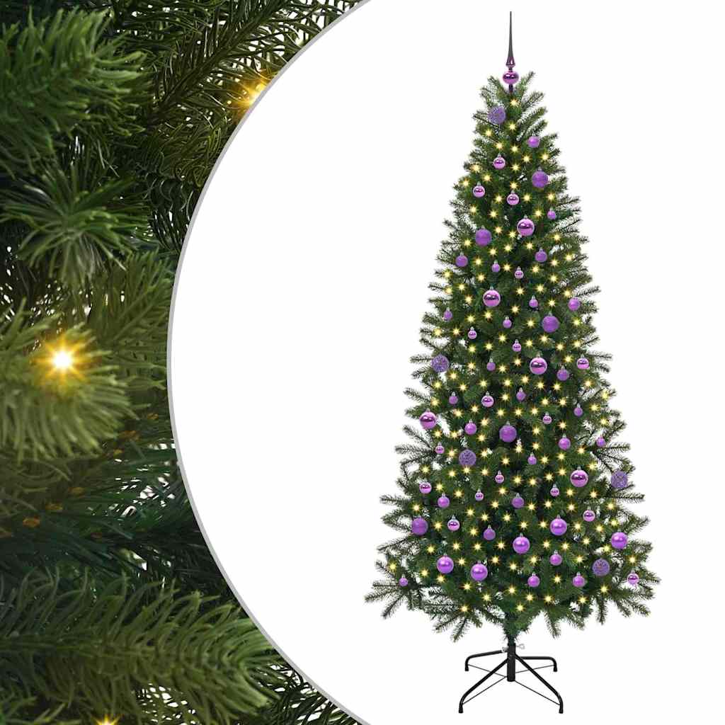 vidaXL Artificial Christmas Tree Green 210 cm PE and PVC - 51056