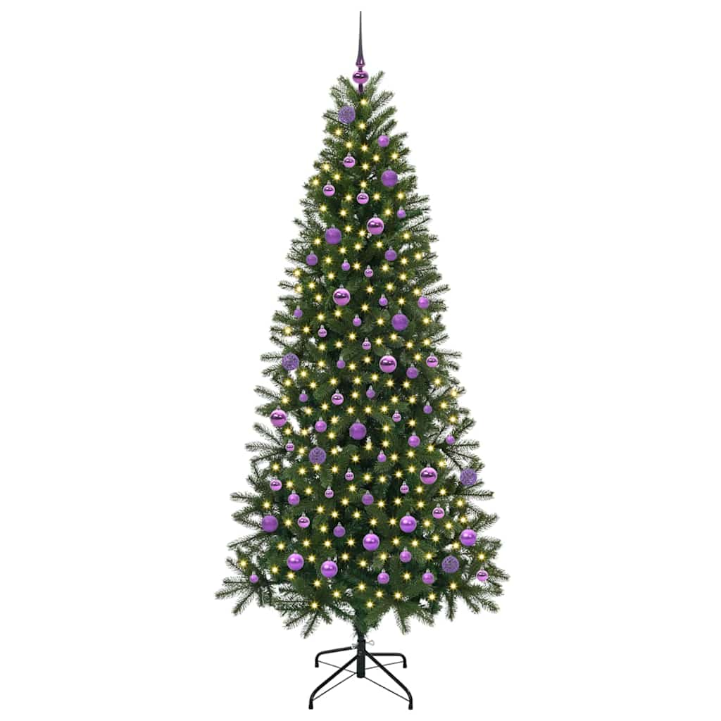 vidaXL Artificial Christmas Tree Green 210 cm PE and PVC - 51056