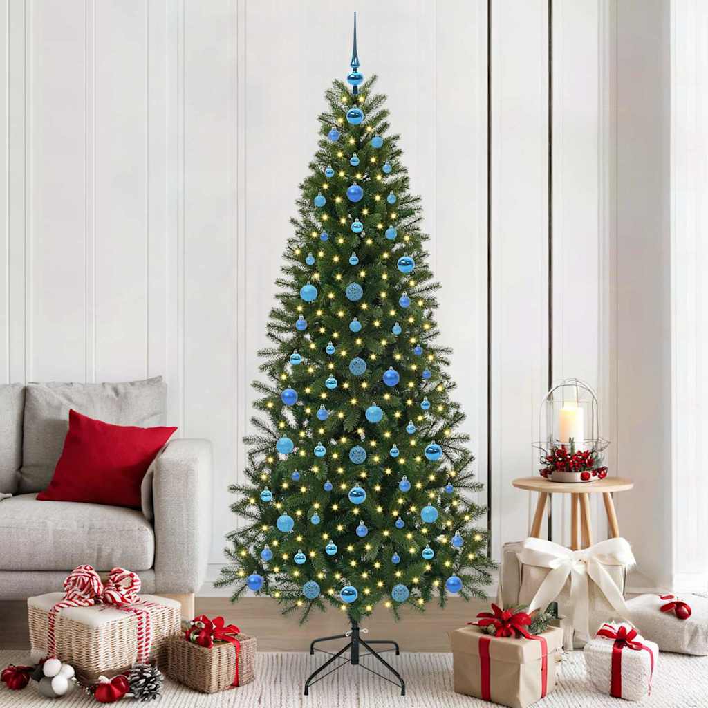 vidaXL Artificial Christmas Tree Green 210 cm PE and PVC - 51057