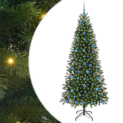 vidaXL Artificial Christmas Tree Green 210 cm PE and PVC - 51057