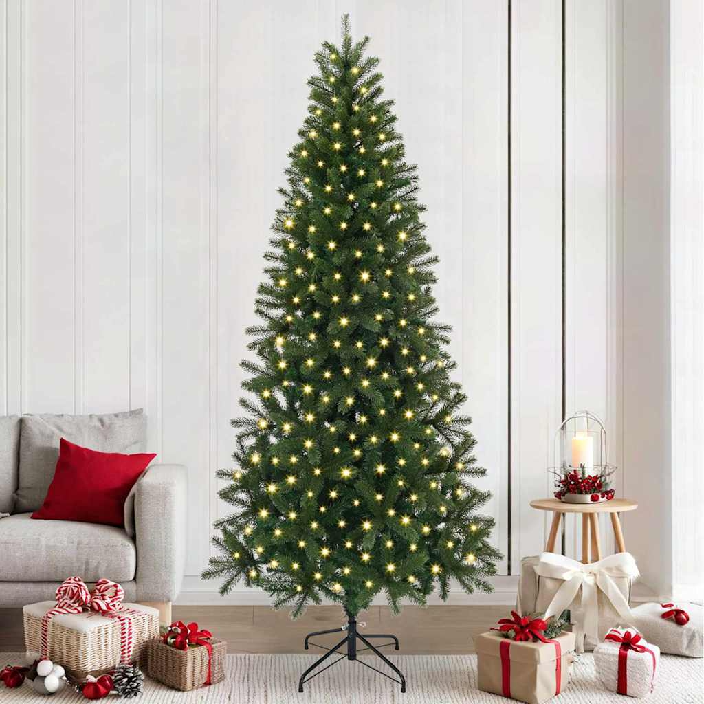 vidaXL Artificial Christmas Tree Green 240 cm PE and PVC