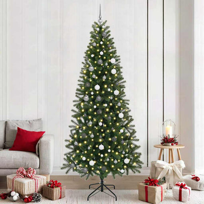 vidaXL Artificial Christmas Tree Green 240 cm PE and PVC - 51071