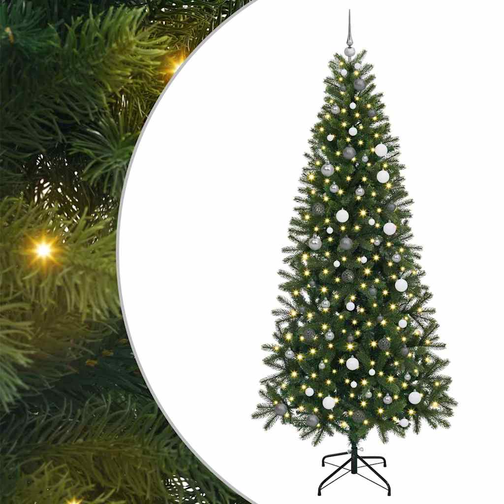 vidaXL Artificial Christmas Tree Green 240 cm PE and PVC - 51071