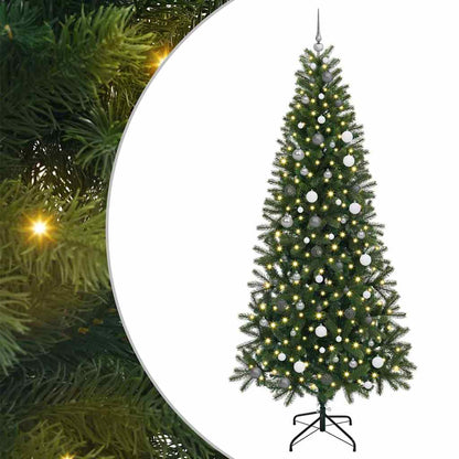 vidaXL Artificial Christmas Tree Green 240 cm PE and PVC - 51071