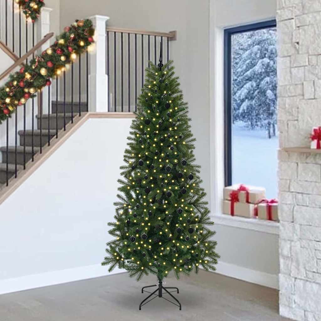 vidaXL Artificial Christmas Tree Green 240 cm PE and PVC - 51075