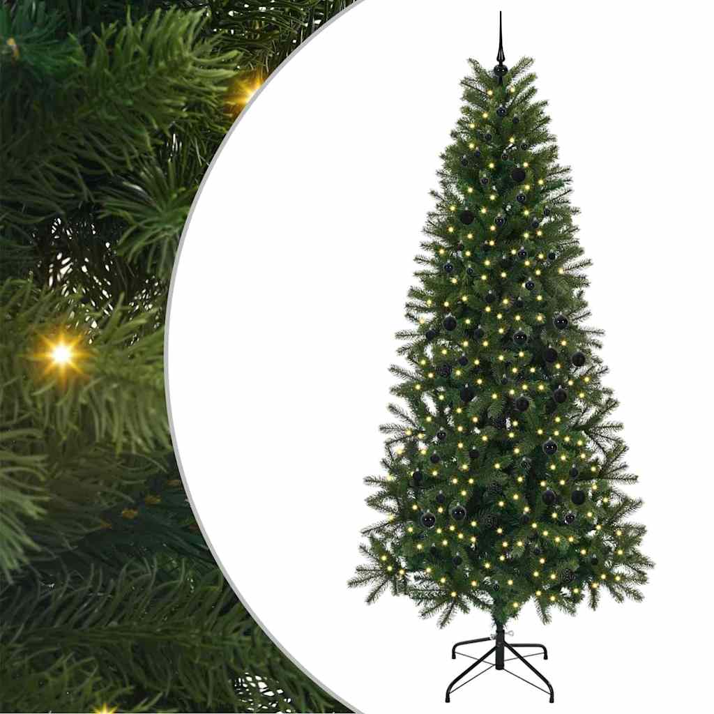 vidaXL Artificial Christmas Tree Green 240 cm PE and PVC - 51075