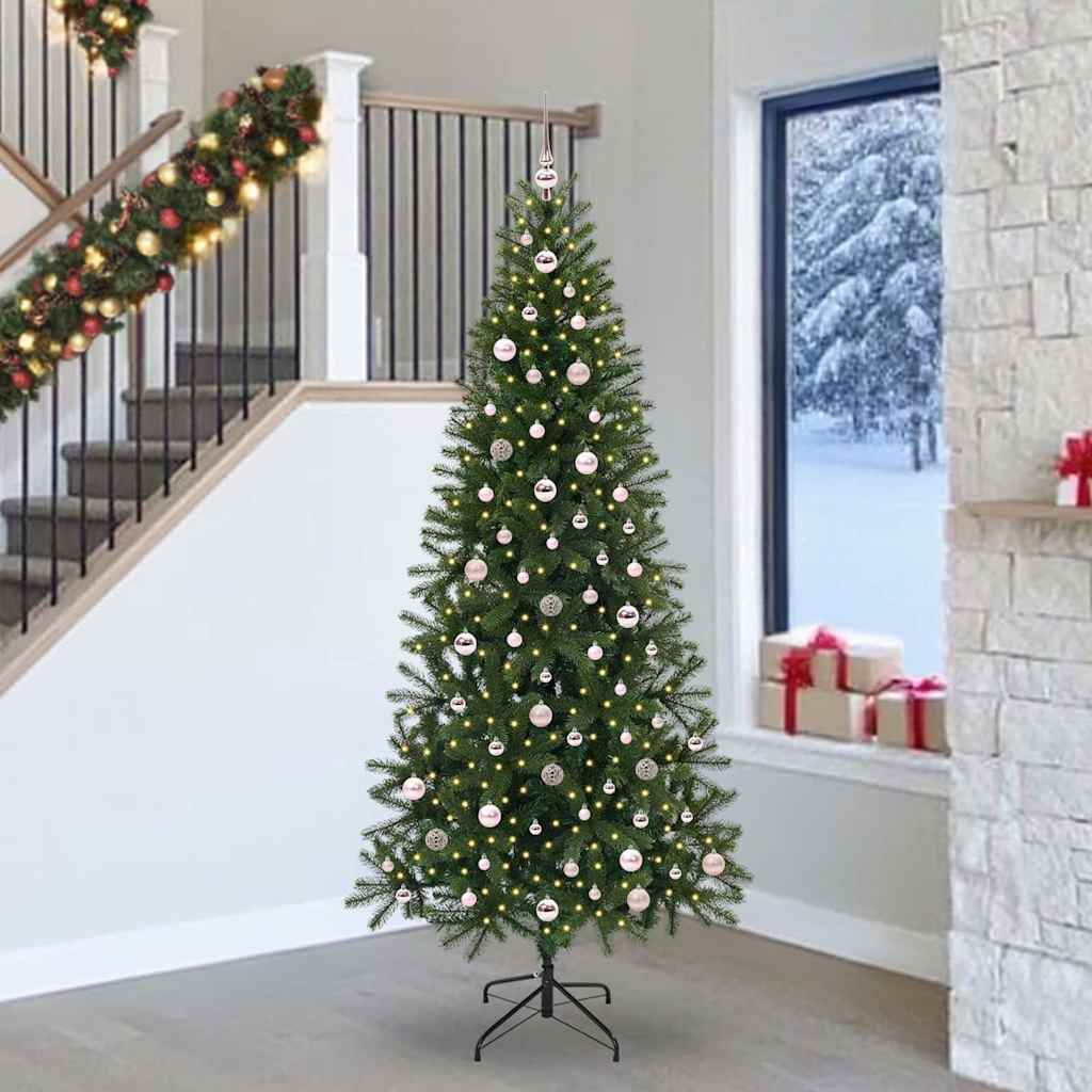 vidaXL Artificial Christmas Tree Green 240 cm PE and PVC - 51076