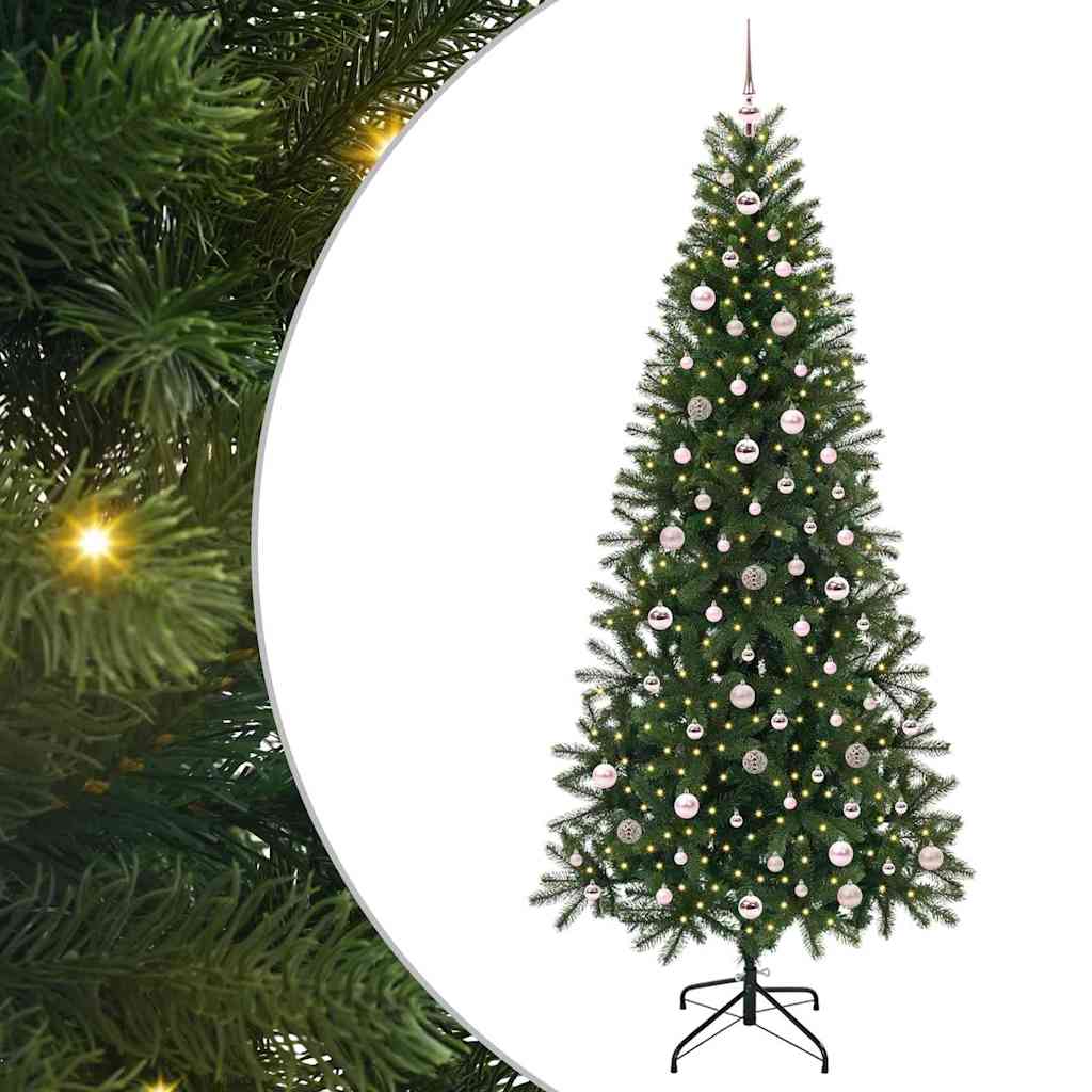 vidaXL Artificial Christmas Tree Green 240 cm PE and PVC - 51076