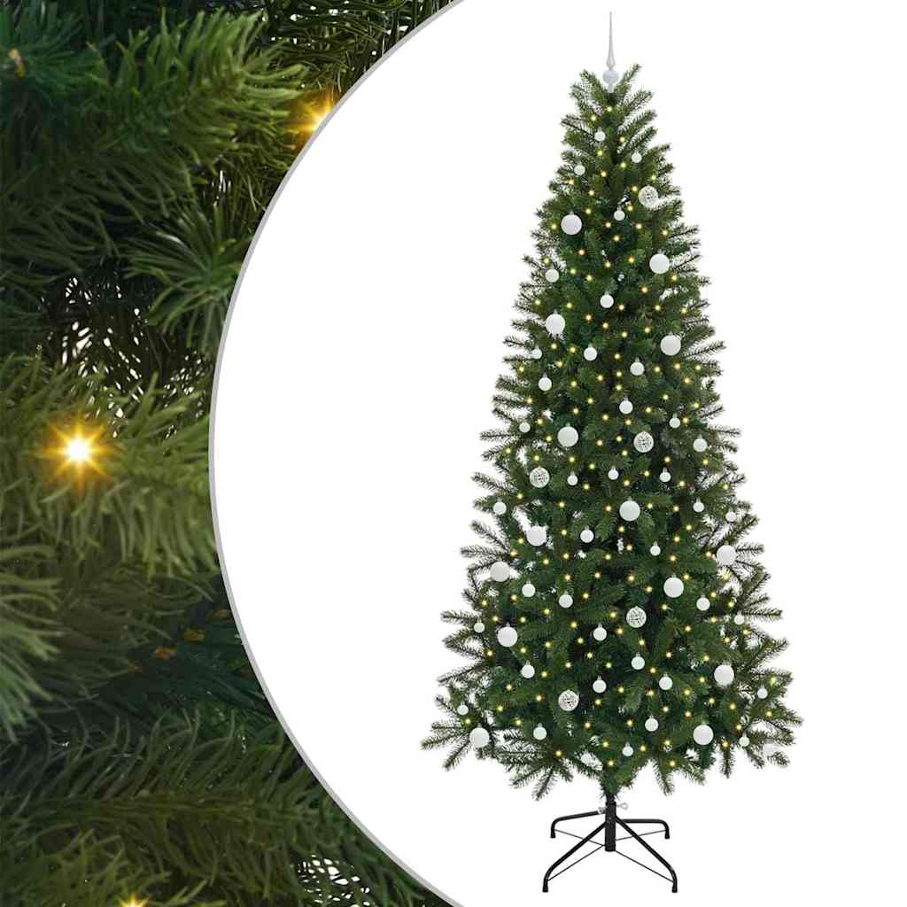 vidaXL Artificial Christmas Tree Green 240 cm PE and PVC - 51083