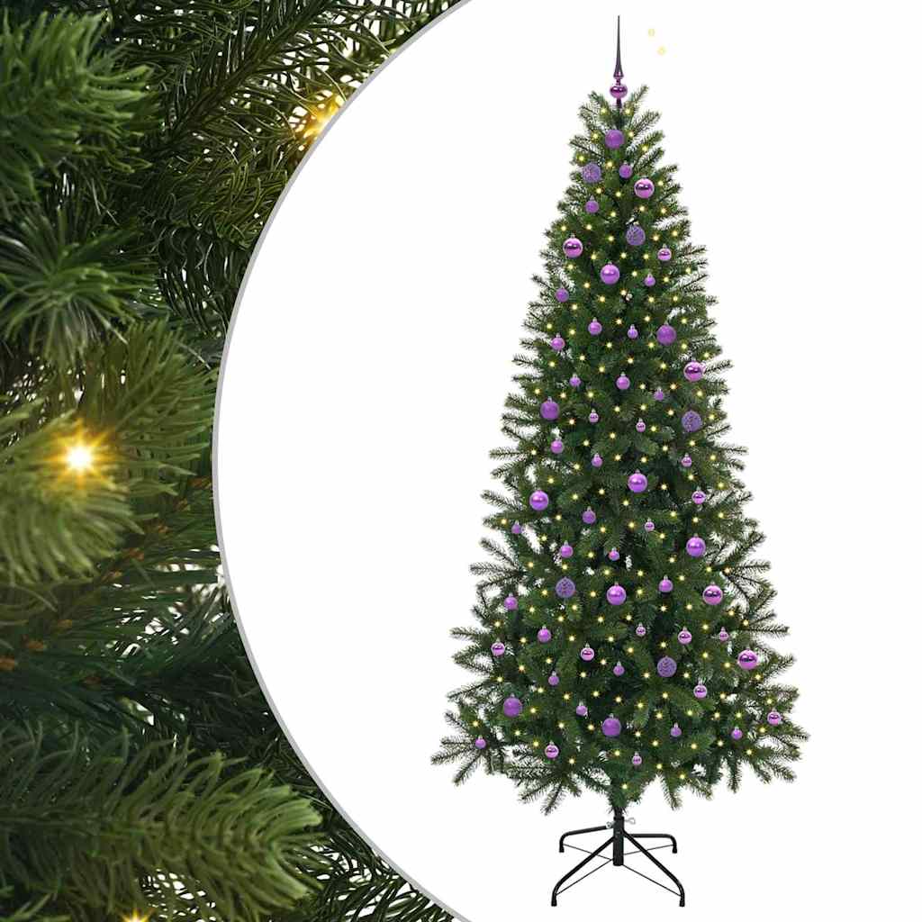 vidaXL Artificial Christmas Tree Green 240 cm PE and PVC - 51094