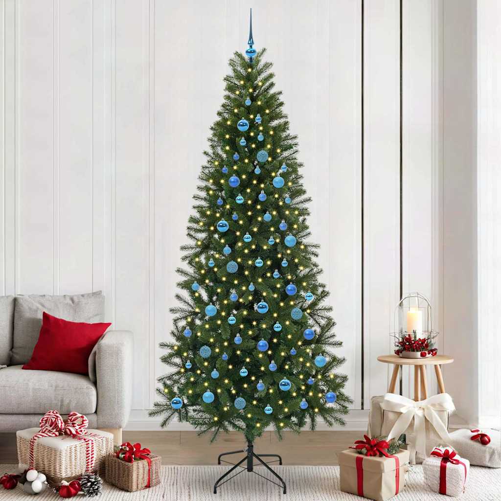 vidaXL Artificial Christmas Tree Green 240 cm PE and PVC - 51101