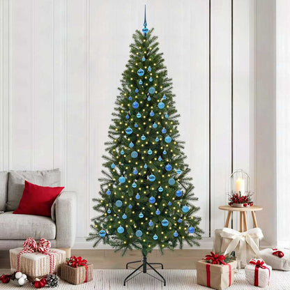 vidaXL Artificial Christmas Tree Green 240 cm PE and PVC - 51101