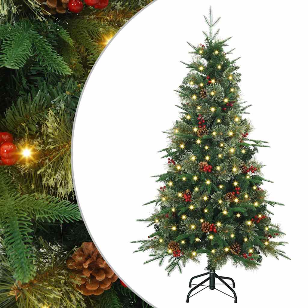 vidaXL Artificial Hinged Christmas Tree Green 120 cm PE and PVC