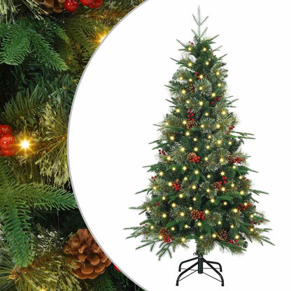vidaXL Artificial Hinged Christmas Tree Green 120 cm PE and PVC