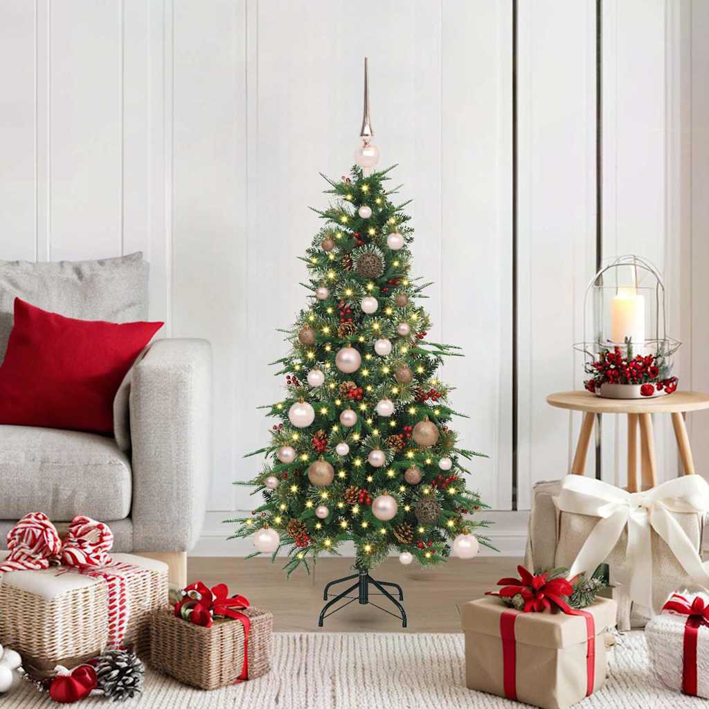 vidaXL Artificial Hinged Christmas Tree Green 120 cm PE and PVC - 51106