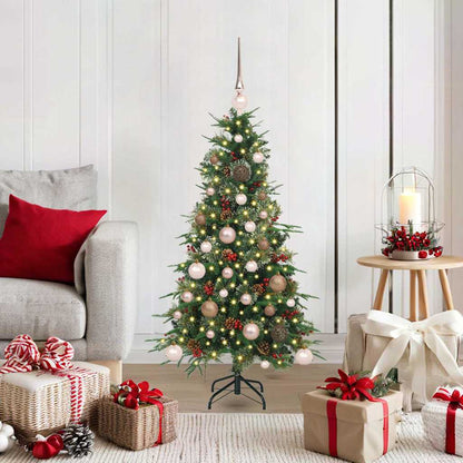 vidaXL Artificial Hinged Christmas Tree Green 120 cm PE and PVC - 51106