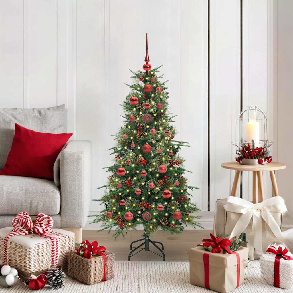vidaXL Artificial Hinged Christmas Tree Green 120 cm PE and PVC - 51107