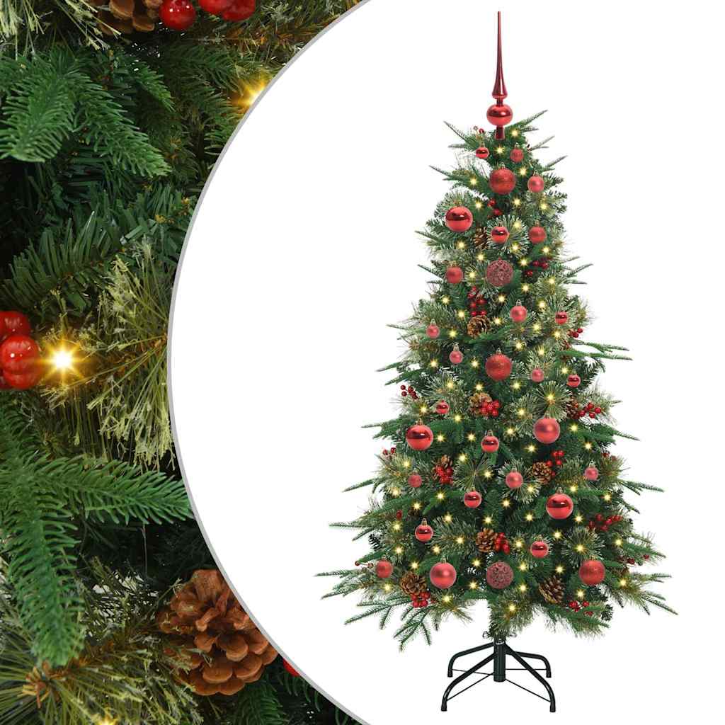 vidaXL Artificial Hinged Christmas Tree Green 120 cm PE and PVC - 51107