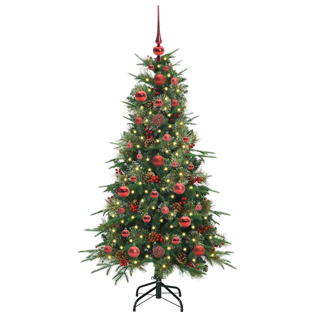 vidaXL Artificial Hinged Christmas Tree Green 120 cm PE and PVC - 51107