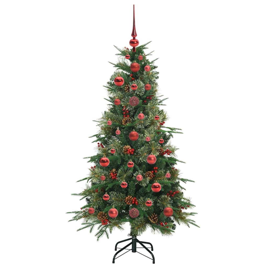 vidaXL Artificial Hinged Christmas Tree Green 120 cm PE and PVC - 51107