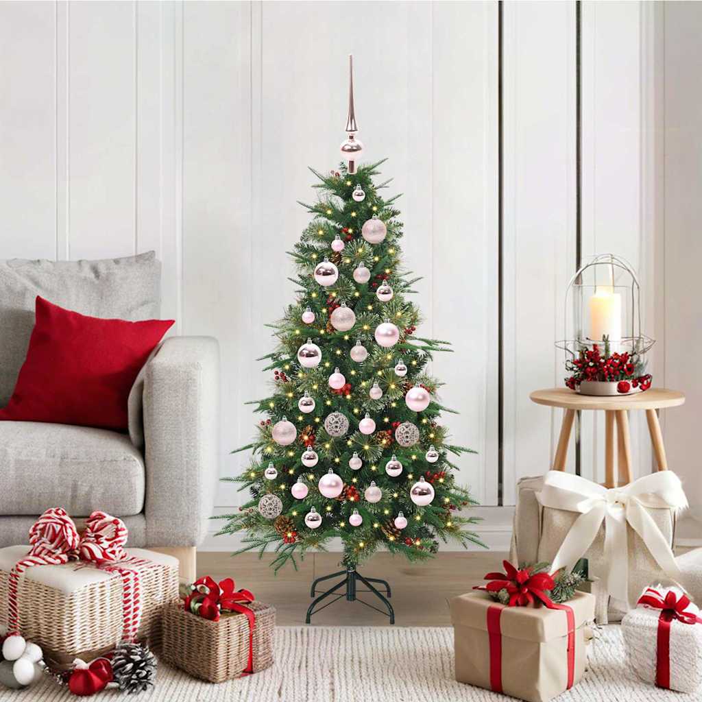 vidaXL Artificial Hinged Christmas Tree Green 120 cm PE and PVC - 51115