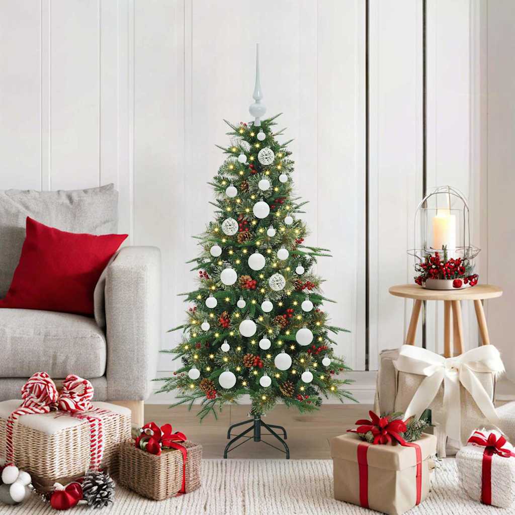 vidaXL Artificial Hinged Christmas Tree Green 120 cm PE and PVC - 51119