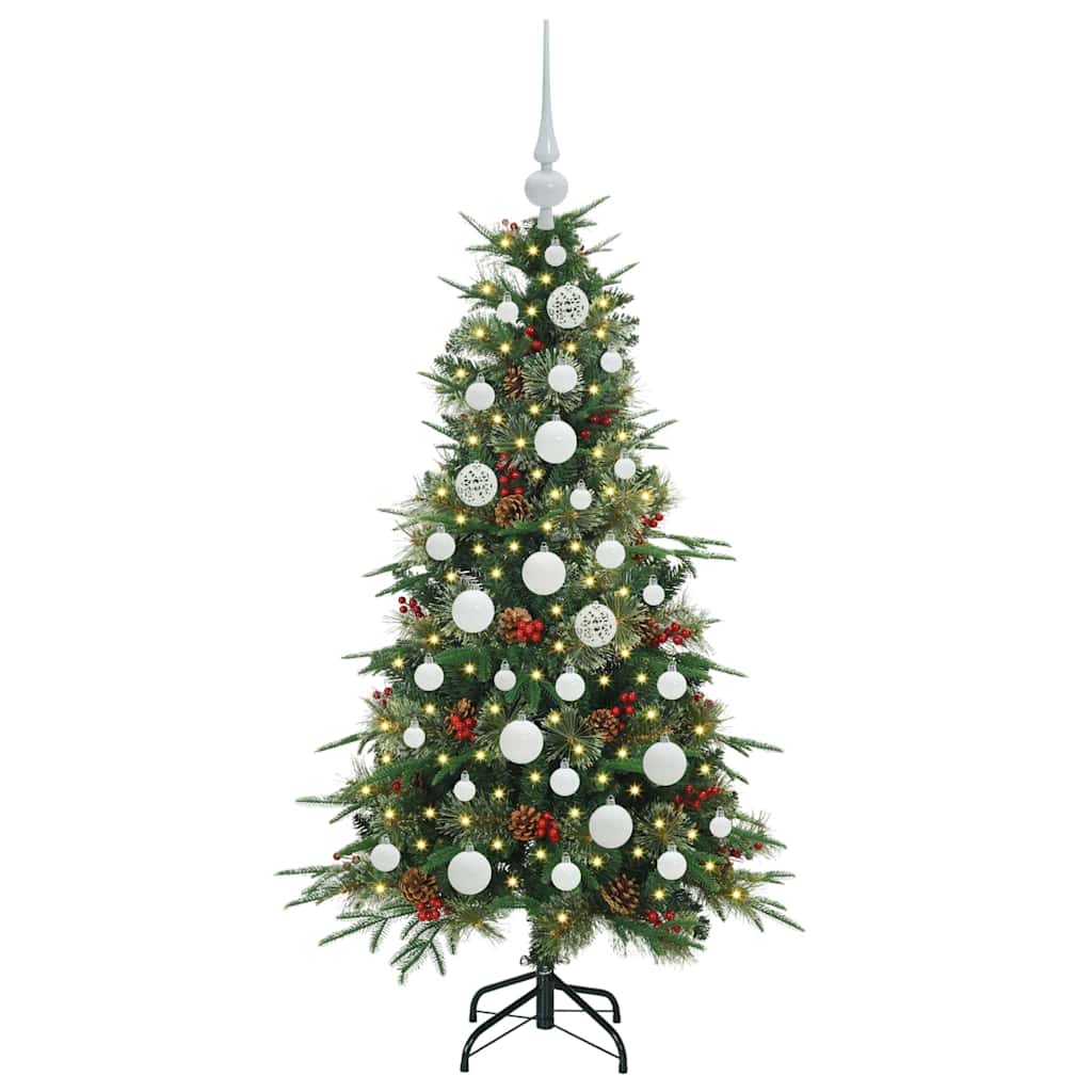 vidaXL Artificial Hinged Christmas Tree Green 120 cm PE and PVC - 51119