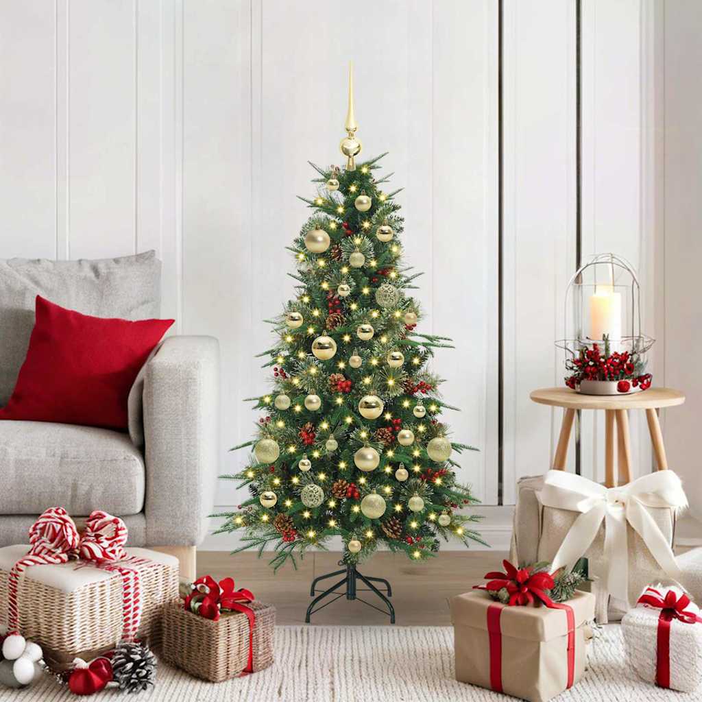 vidaXL Artificial Hinged Christmas Tree Green 120 cm PE and PVC - 51120