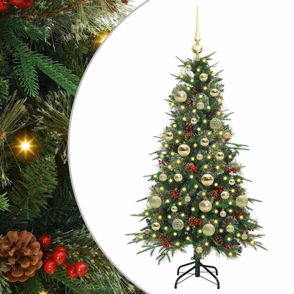 vidaXL Artificial Hinged Christmas Tree Green 120 cm PE and PVC - 51120