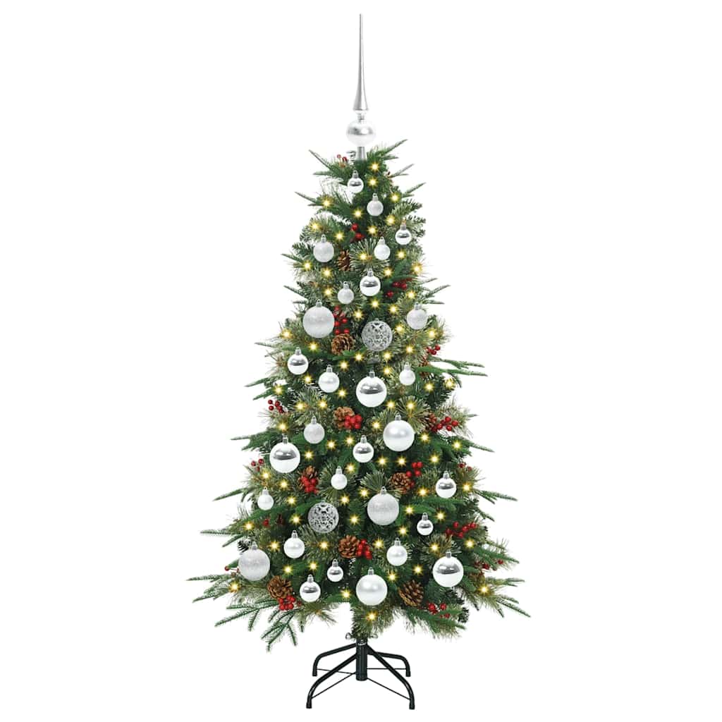 vidaXL Artificial Hinged Christmas Tree Green 120 cm PE and PVC - 51123