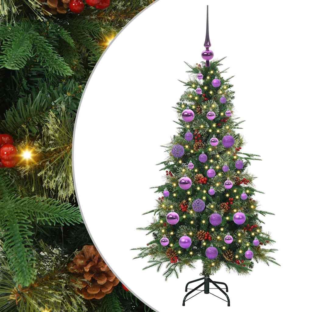 vidaXL Artificial Hinged Christmas Tree Green 120 cm PE and PVC - 51132