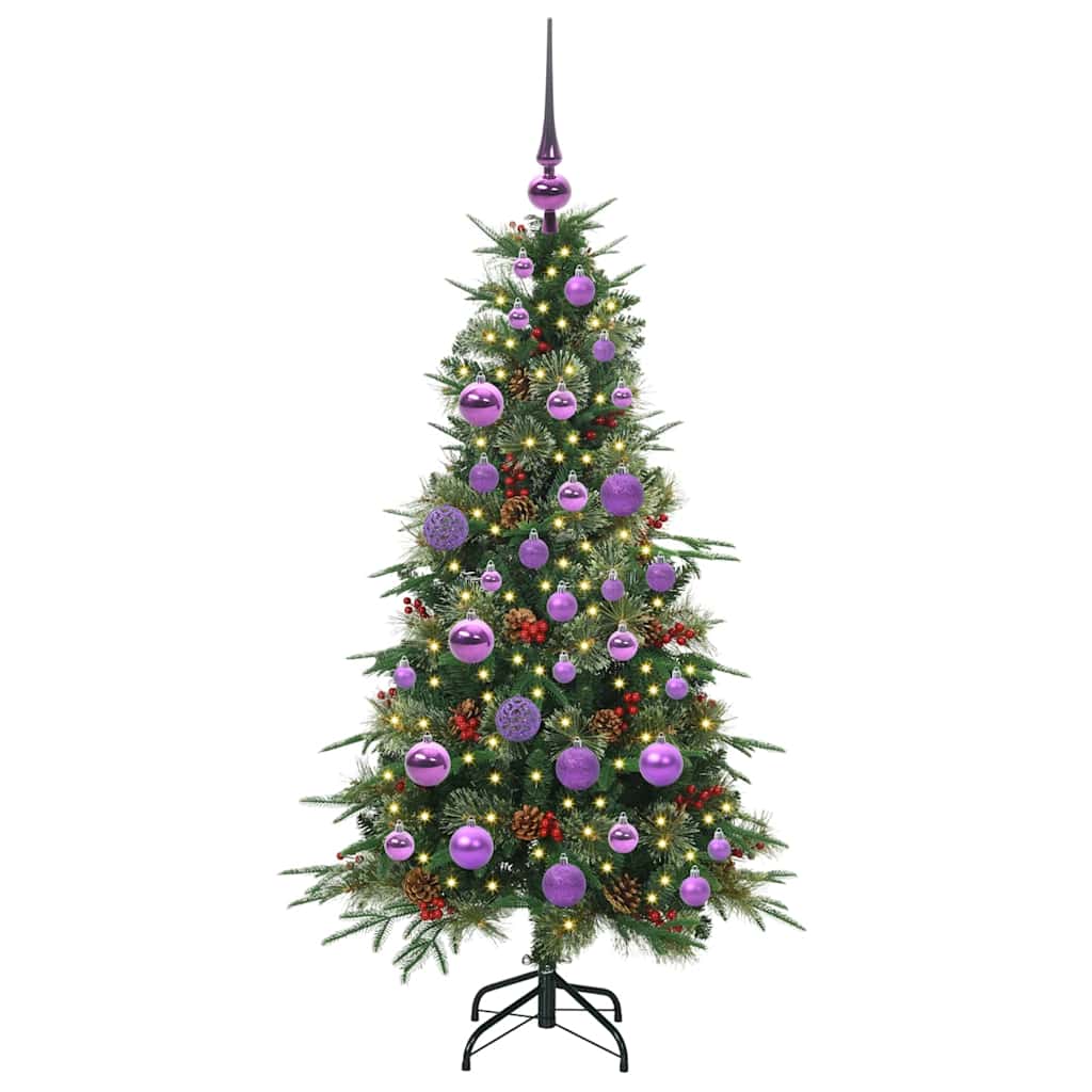 vidaXL Artificial Hinged Christmas Tree Green 120 cm PE and PVC - 51132
