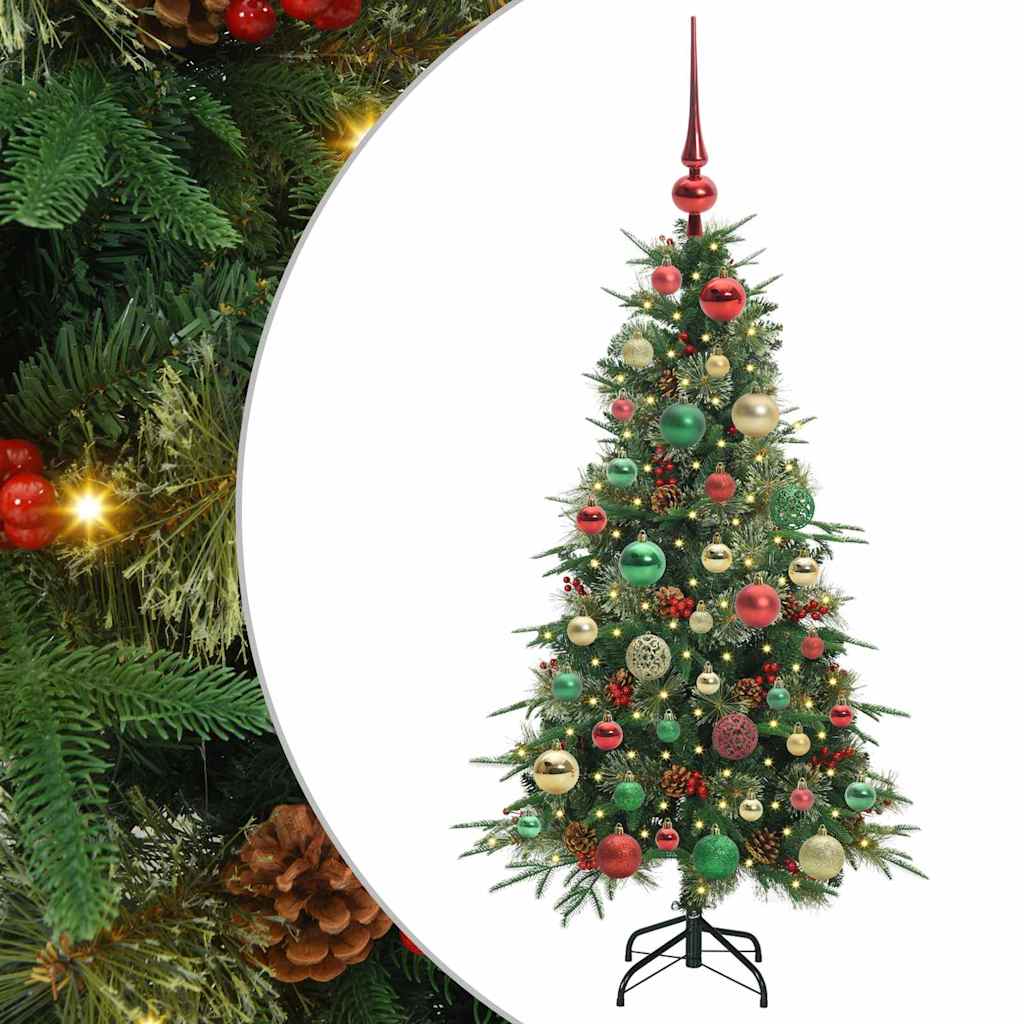 vidaXL Artificial Hinged Christmas Tree Green 120 cm PE and PVC - 51137