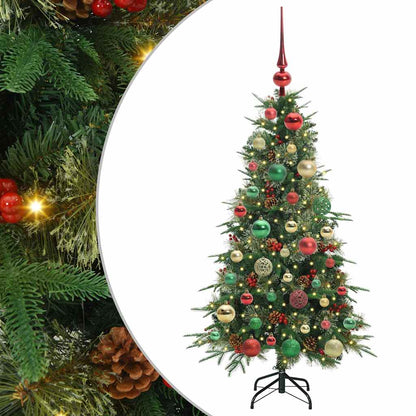 vidaXL Artificial Hinged Christmas Tree Green 120 cm PE and PVC - 51137