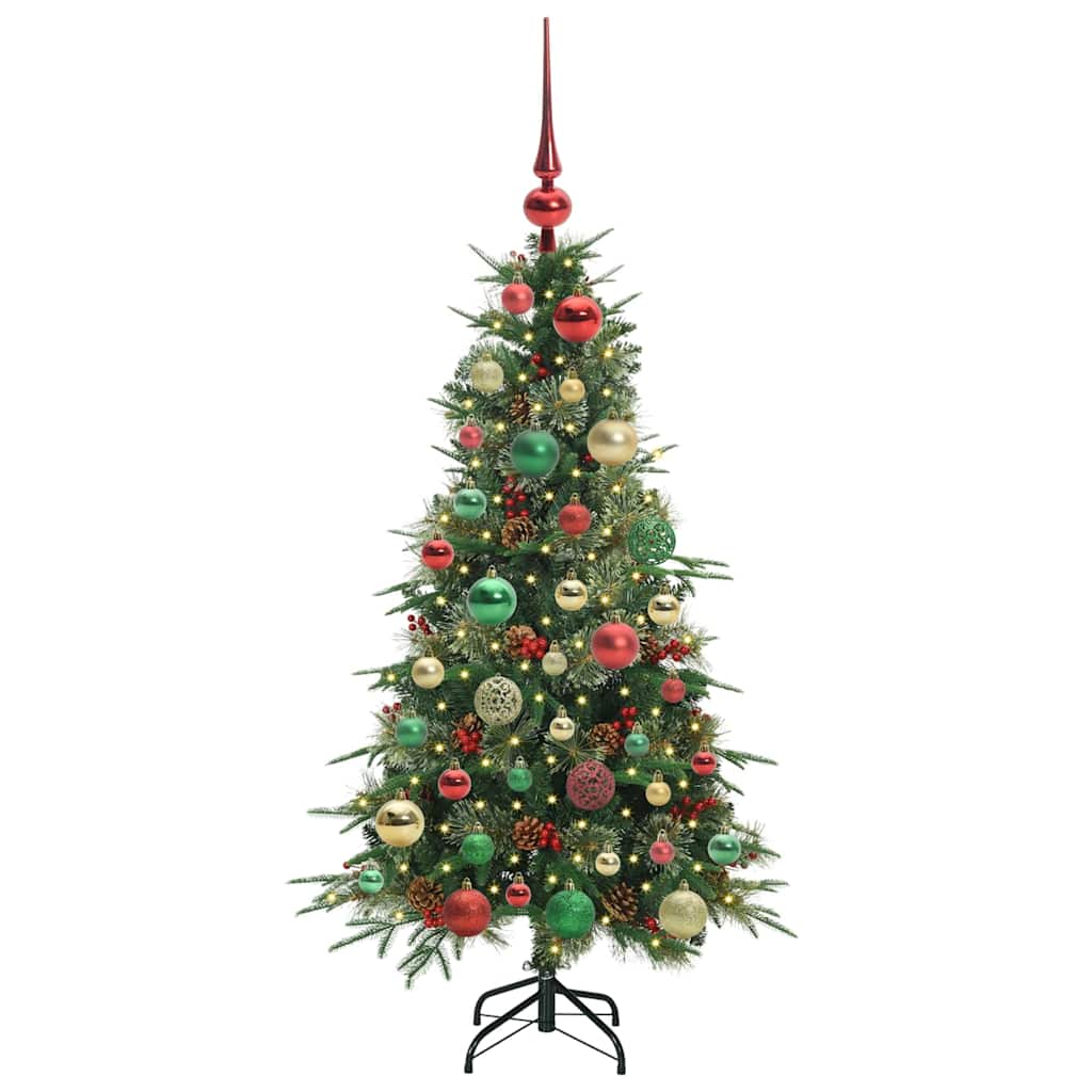 vidaXL Artificial Hinged Christmas Tree Green 120 cm PE and PVC - 51137