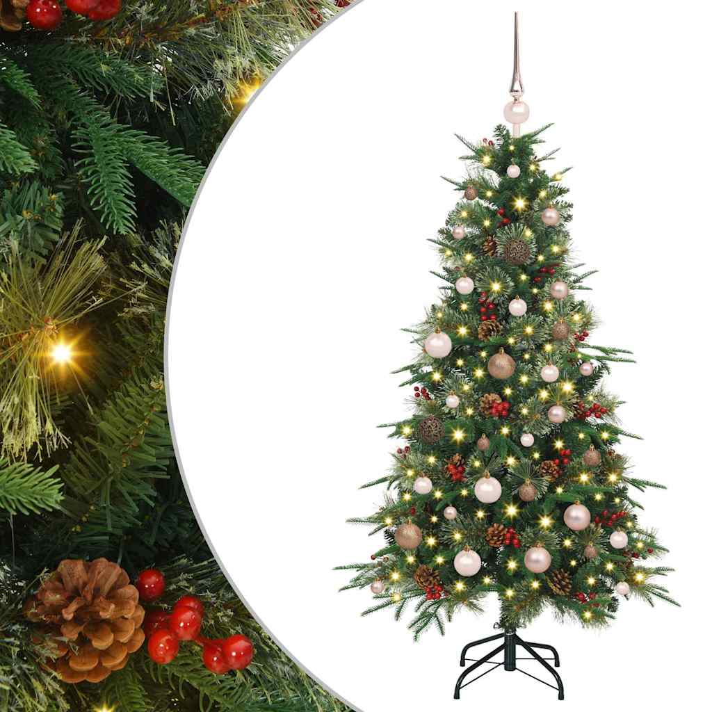 vidaXL Artificial Hinged Christmas Tree Green 150 cm PE and PVC - 51141