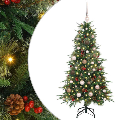 vidaXL Artificial Hinged Christmas Tree Green 150 cm PE and PVC - 51141